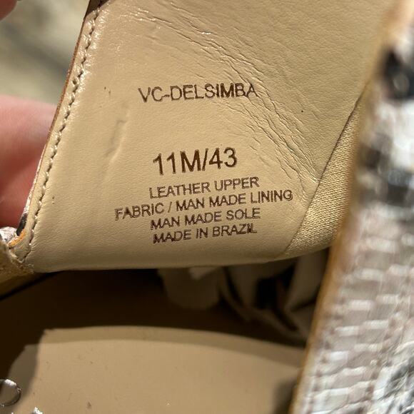 Vince Camuto DELSIMBA Snake Print Leather Ankle Boots NWOB 11M - Picture 5 of 7